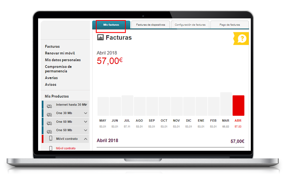 consultar y descargar facturas ayuda vodafone particulares
