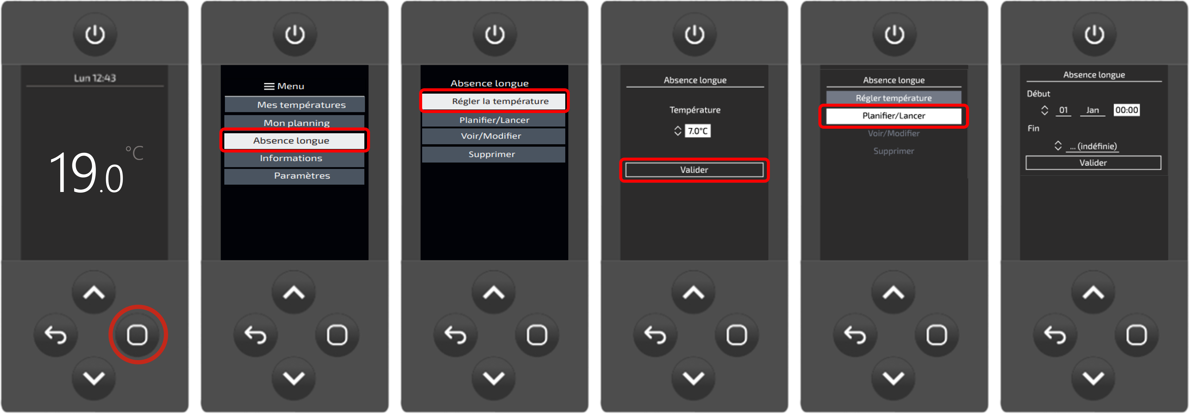 Radiateur électrique Atlantic Zigbee : mode absence longue