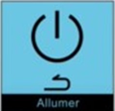 choisir "allumer" pour remettre en service radiateur électrique atlantic