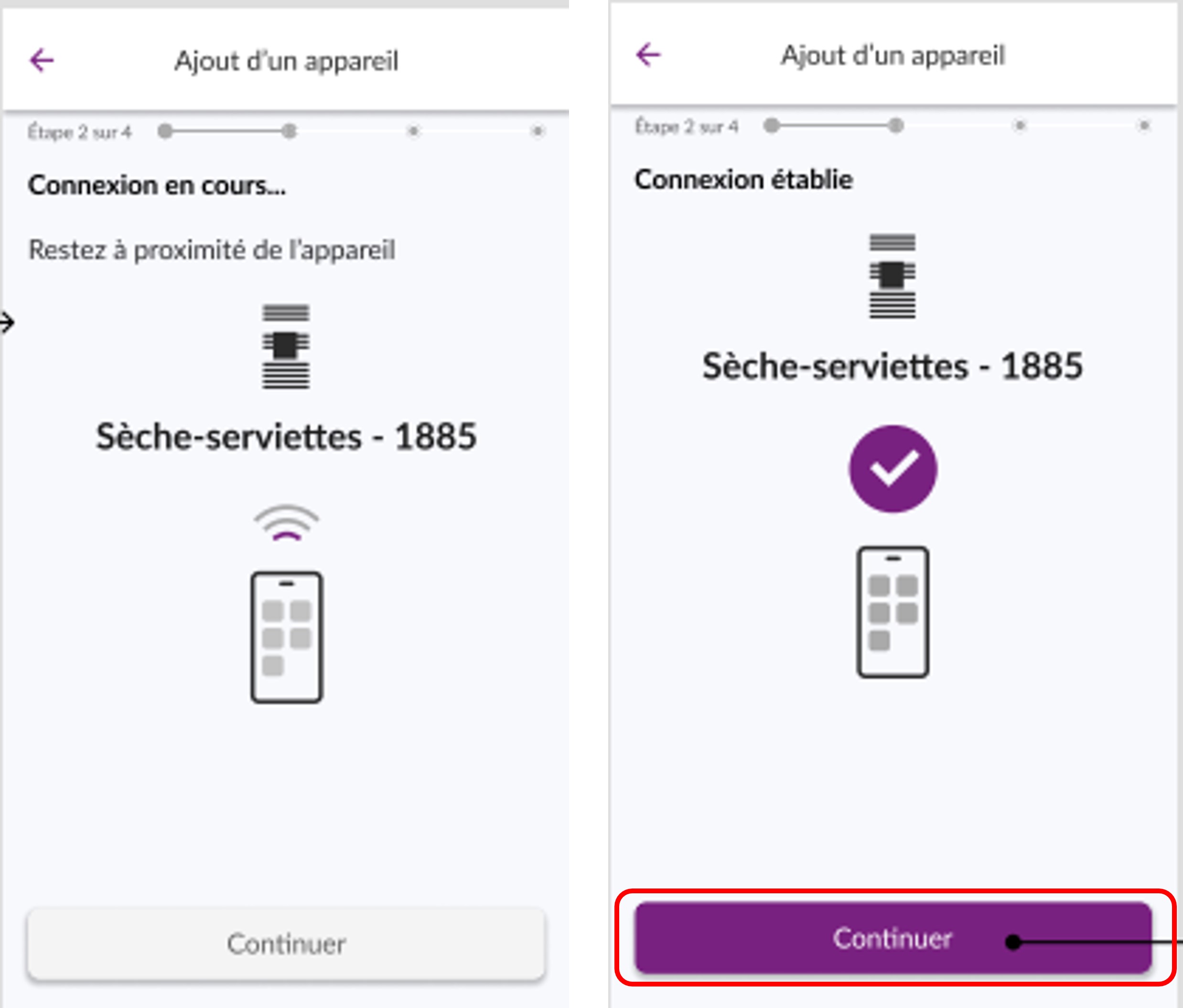 atlantic cozytouch connexion en cours avec sèche serviettes wifi