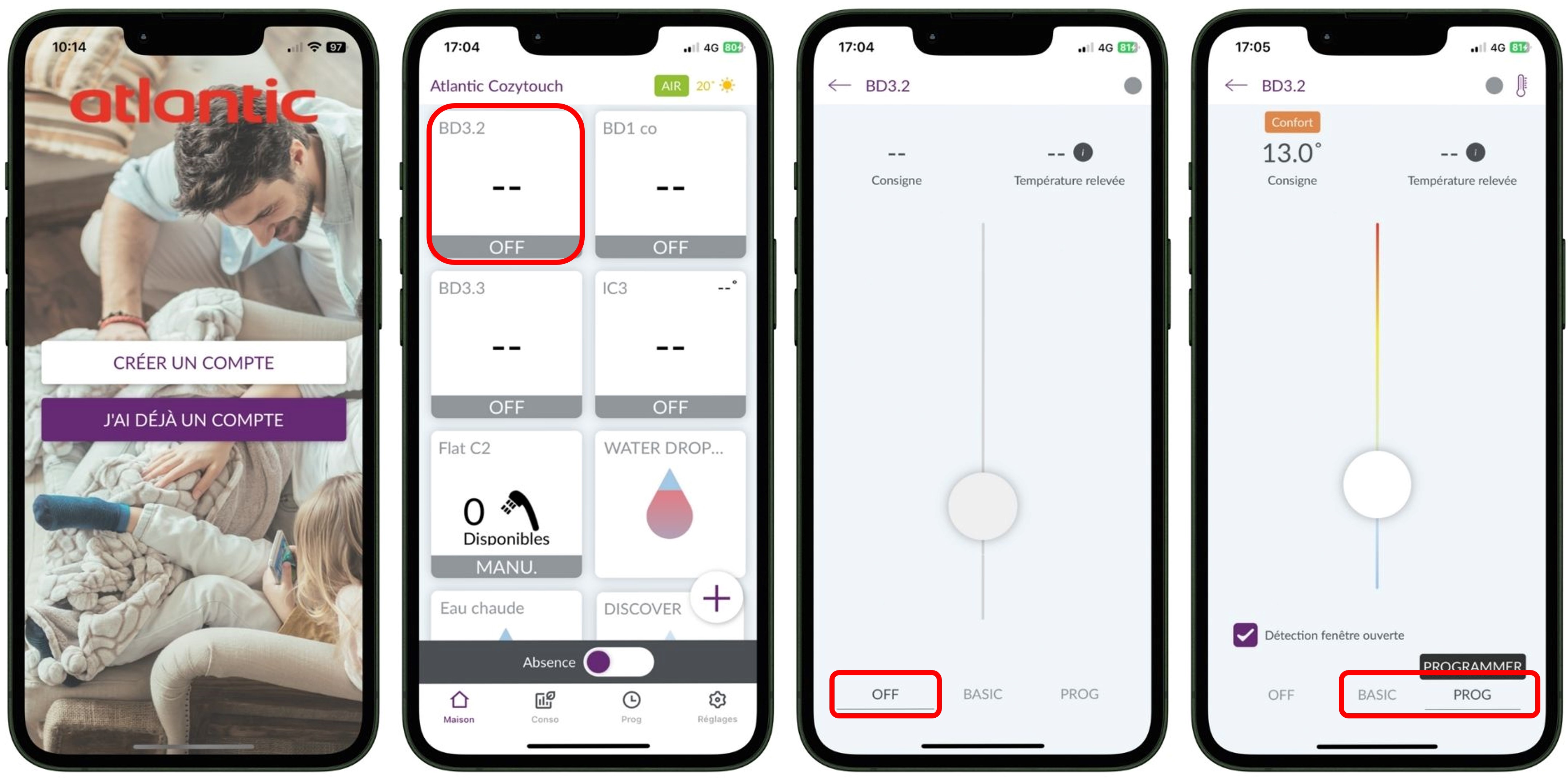 Application Atlantic Cozytouch : étapes pour rallumer son radiateur électrique 