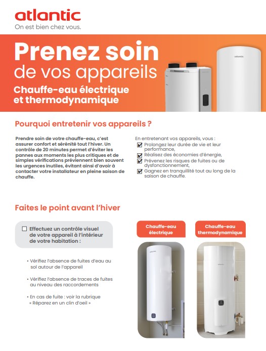 infographie entretien chauffe-eau thermodynamique