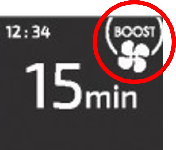 Sèche-serviettes Atlantic : mode BOOST activé avec ventilation