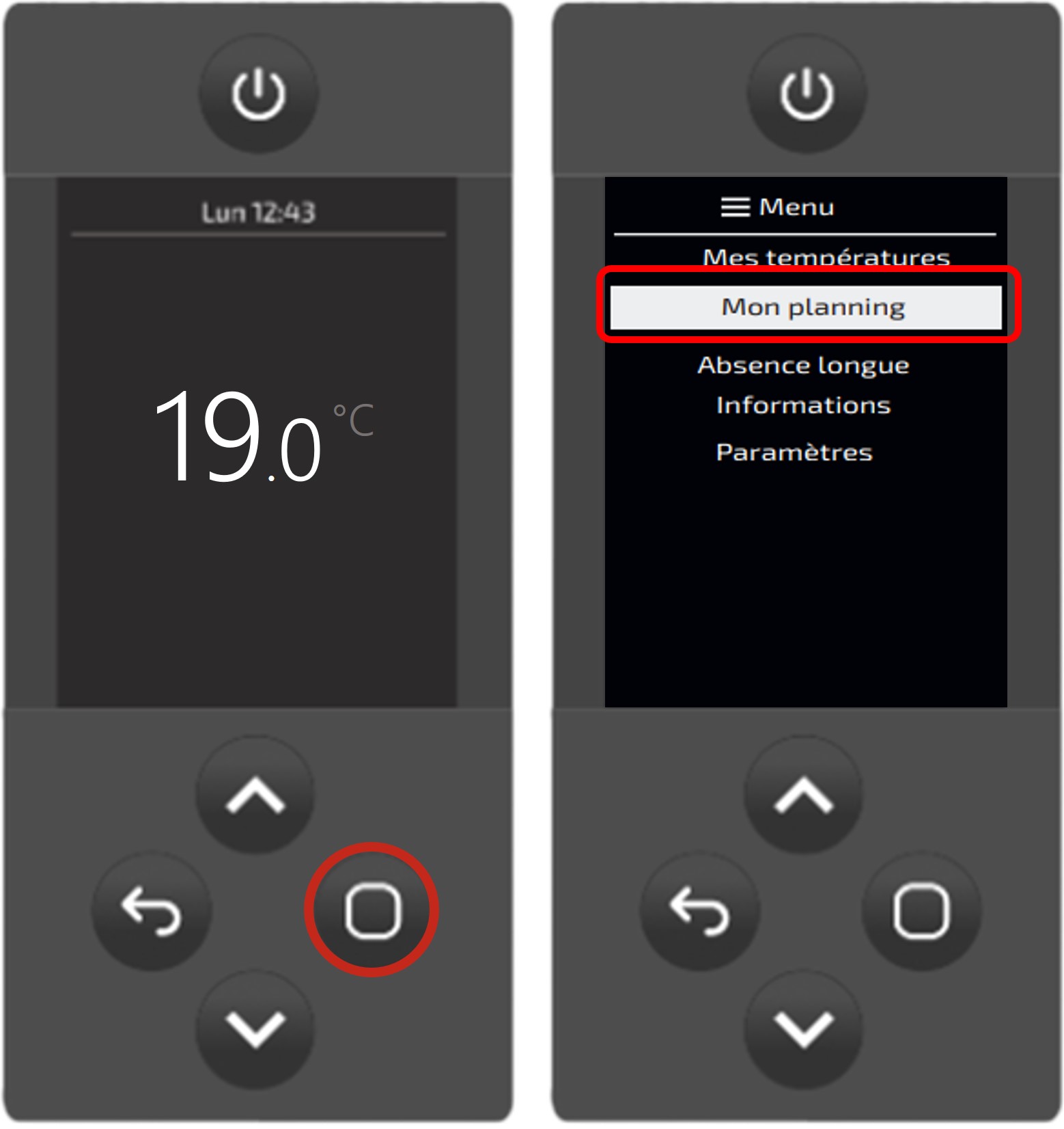 Radiateurs électriques Atlantic Zigbee, étapes pour copier coller planning