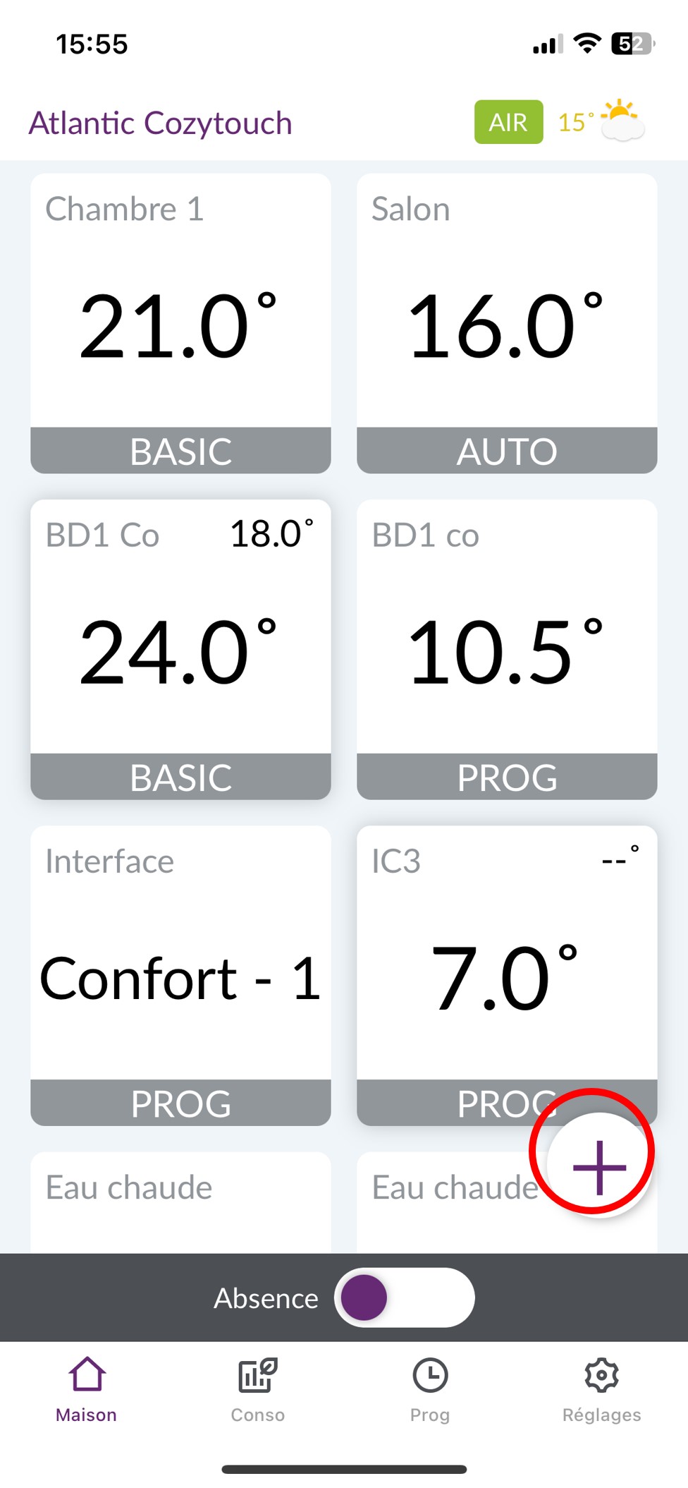 atlantic cozytouch ajout sèche serviettes